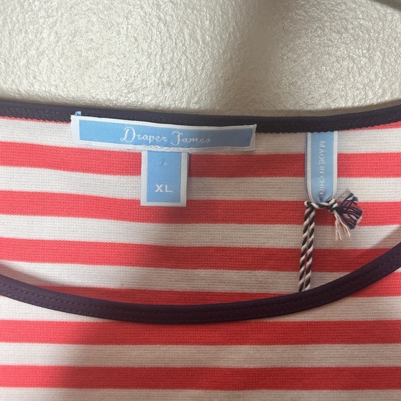 Draper James Stripe Ponte A Line Dress in Nassau Navy Size XL - Picture 4 of 9